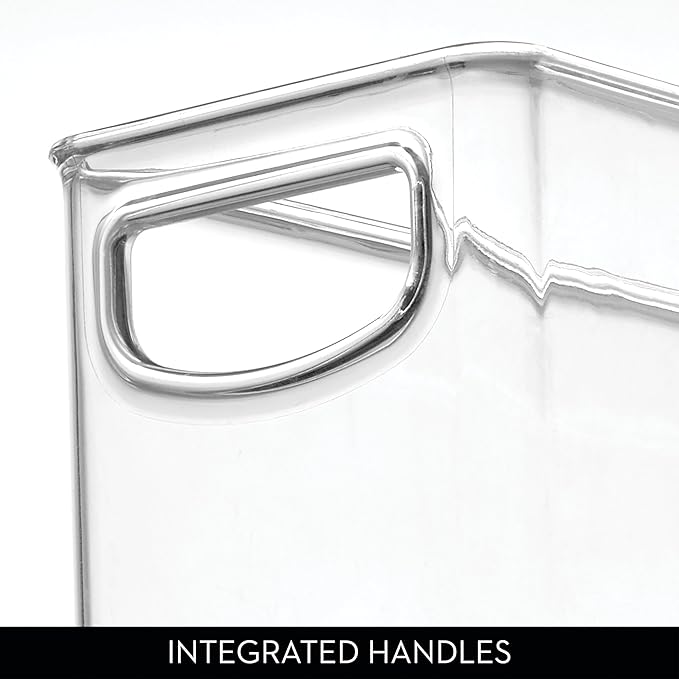 iDesign Stackable Pantry Bins with Handles, 4 Different Sizes, 5 Pack, Clear, Made in USA