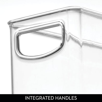 iDesign Recycled Plastic Stackable Storage Bin - Perfect to Hold Breast Milk Bags - Clear