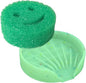Silicone Bathroom Soap Dishes, Self Draining Waterfall Bar Soap Holder & Saver, Dish Soap Tray, Sponge Holder, 13 Non-Slip Suction Cups Dishwasher Safe for Bathroom Kitchen Shower Sink Organizer Green