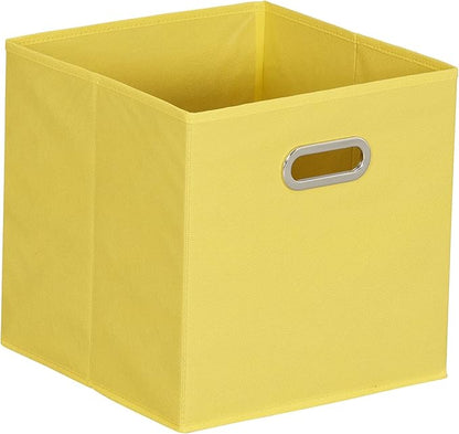 Household Essentials 6 ct Open Fabric Cube Storage Bins, Golden Yellow