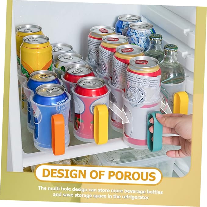 PRETYZOOM 3pcs Fridge Soda Can Organizer Can Cooler Beer Storage Dispenser Produce Containers for Fridge Versatile Beverage Holder Random Color