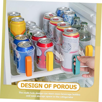 PRETYZOOM 3pcs Fridge Soda Can Organizer Can Cooler Beer Storage Dispenser Produce Containers for Fridge Versatile Beverage Holder Random Color