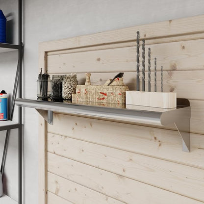 AmGood 8 in. x 30 in. Stainless Steel Wall Shelf | NSF | Metal Shelving | Garage, Laundry, Storage, Utility Room | Restaurant, Commercial Kitchen