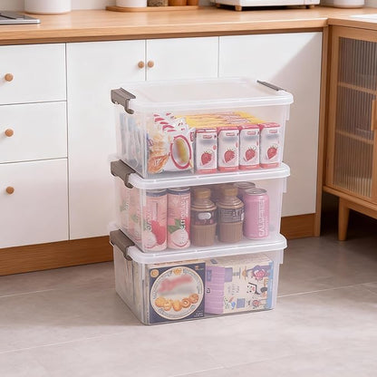 Citylife 17 QT Plastic Storage Bins with Lids Latching Stackable Storage Containers for Organizing Large Clear Storage Box for Garage, Craft, Toys, Closet, Home, 1 Pack