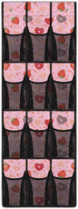 Pink Behind Door Organizer 12 Pockets Donuts Over The Door Shoe Organizer for Closet Space Saving Wall Hanging Storage Cookies Multi-Funtion Storage Bag