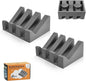 2 Pack Self Draining Silicone Soap Dish with Suction Cups - Non-Slip Bar Soap Holder for Shower & Kitchen, Waterfall Tray Keeps Soap Dry, Easy Clean, Extends Soap Life (Gray)