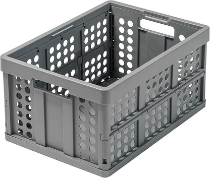 Clax® crate | folding box | basket | 48 qt (12 gal) | grey