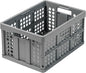 Clax® crate | folding box | basket | 48 qt (12 gal) | grey
