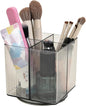 Trio Essentials Square Rotating 4 Compartment Cosmetic & Beauty Organizer, Brush Holder, Makeup, Jewelry, Office Desk Accessories, Cutlery, Vanity Holder, Art Supplies, Household Organization (1 Pack)