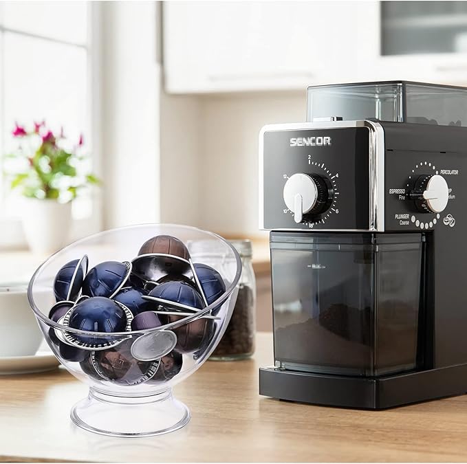 ELLDOO Coffee Pod Holder, Plastic Coffee Capsule Storage for K Cup Nespresso Vertuo Keurig, Creamer Organizer Candy Dish Fruit Jar Container Salad Bowl for Countertop, Kitchen, Breakroom