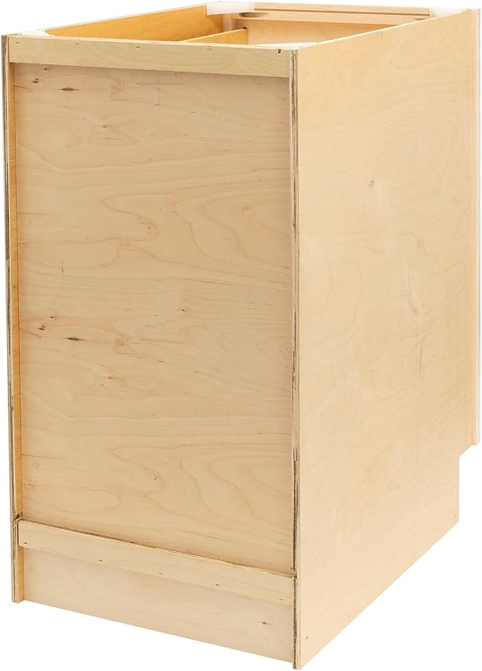 Quicklock RTA (Ready-to-Assemble) | Base Kitchen Cabinets - Shaker Style | Made in America (Raw Maple, 21" Wx34.5 Hx24 D Base)