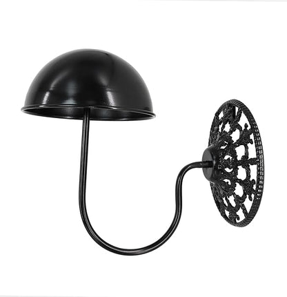 Owlgift Vintage Wall Mount Hat & Coat Rack – Rustic Black Decorative Iron Holder for Hats, Scarves, Helmets & Wigs – Retro Entryway Wall Organizer for Home, Store, Restaurant or Hotel Use