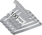 Wesiti 100 Pcs Metal Wire Non Slip Hangers for Clothes Space Saving Hanger Strong 15.7 in Triangle Clothes Coat Suit Bridal Boutique Dress for Closet Dorm Rack(Gray)