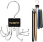 2 Pack Premium Tie and Belt Rack Hanger for Men for Closet Organizers and Storage Space Saving with 360° Rotating Hooks Anti-Slip Clips for Scarves,Hat,Baseball Caps,Tank Tops Bras (U-Shaped Hook)