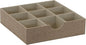 Household Essentials Brown 723-1 Deep 9 Section Drawer Organizer Box for Storage | 12 in x 12 in 3.13