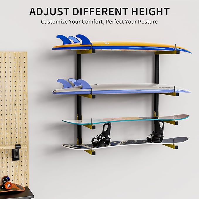 Lumber Storage Rack, Upgrade Cantilever Folding Lumber Rack Wall Mount, Metal 8 Tier 32 Inch Plywood Scrap Wood Storage Rack