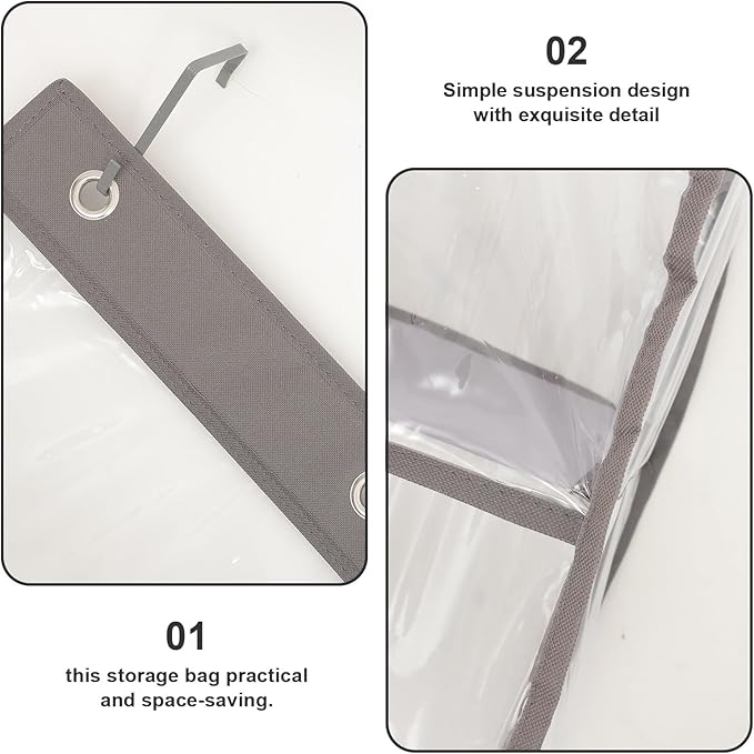 COHEALI Door Hanging Organizer Bag with Hooks Multi-pocket Wall-mounted Storage for Shoes Cosmetics Clothes and Essentials Space-saving Over Door Organizer for Home and Closet