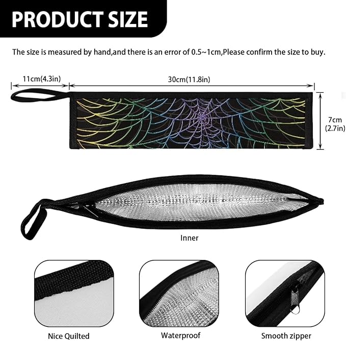 Portable Travel Tableware Box Spider Web Flatware Storage Box Case Travel Utensils Cutlery Case with Bag for Fork Spoon Chopsticks