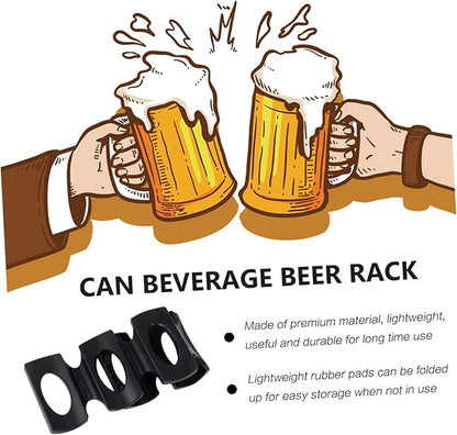 Silicone Refrigerator Mat Set Can Beer Rack Fridge Rack Wine Holder Stacking Mats