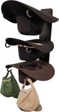 American Made 3 Hat Cowboy Hat Rack – Classic Wall Mounted Hat Holder Black Steel