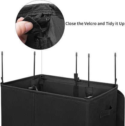 WOWLIVE 154L Double Laundry Hamper with Lid and Removable Laundry Bags, Large Dirty Clothes Hamper 2 section Collapsible Laundry Basket Dorm Room Storage for Bedroom, Bathroom, College, Black
