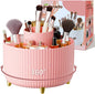 fanado 360° Rotate Makeup Brush Holder Organizer, Makeup Organizers Countertop, Makeup organization and Skincare Storage for Vanity, Desktop, Bathroom (Pink)