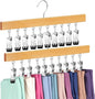 Legging Organizer for Closet, Pants Hangers with Clips Holds 20 Leggings, Jeans, Hats, Shorts, Socks, 360° Rotating Space Saving Hanging Clothes Organizer for Closet Organizers and Storage 2Pcs