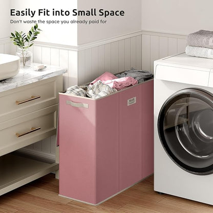 SOLEDI 180L 3-Section Laundry Hamper with Lid, Extra Large Dirty Clothes Basket with Sturdy Handles for Laundry Room & Bedroom - Durable Organizer for Sorting Laundry