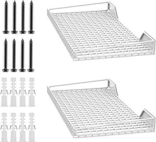 TORACK 2 Pack Wall Mounted Storage Shelves, 23.5" x 12" Wall Shelf for Garage, Closet, Laundry Room, Heavy Duty Garage Wall Shelving, Holds Up to 65 lbs(White)