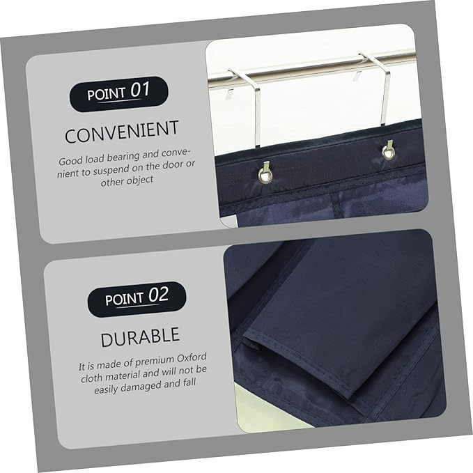 Over the Door Hanging Shoe Organizer Bag Pouch for Closet Storage Multi Use Oxford Hanging Storage for Shoes Socks and Items in Blue Yellow