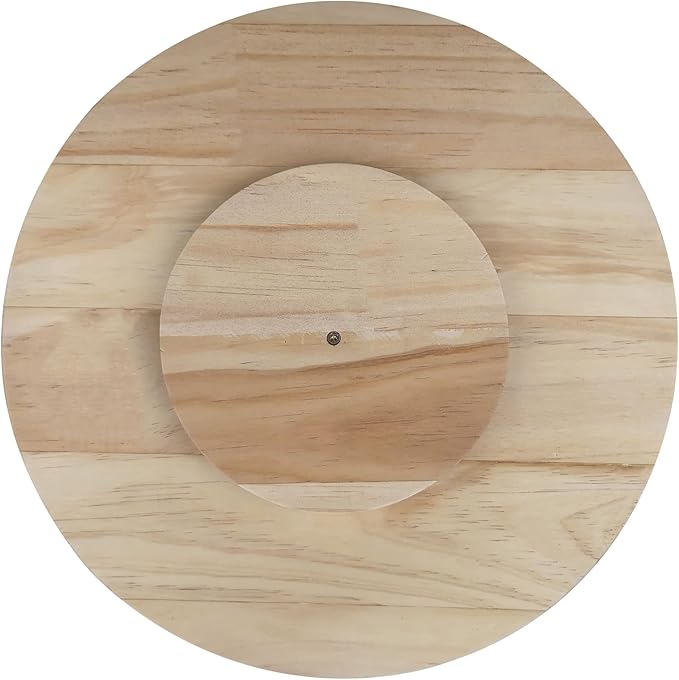 Make Market Pinewood Lazy Susan – Unfinished 12" Round Turntable with Smooth Rotating Base for DIY Decor & Entertaining, 8 Pack