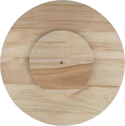 Make Market Pinewood Lazy Susan – Unfinished 12" Round Turntable with Smooth Rotating Base for DIY Decor & Entertaining, 8 Pack