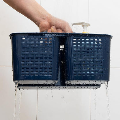 Tiawudi Portable Shower Caddy, Caddy Organizer with Handle, Plastic Shower Basket Hold Soap, Shampoo, Hair Supplies and Beauty Products, Cleaning Supplies Organizer for Home, Dorm, Shelf and Cabinet