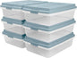 Hefty HI-RISE 40 Qt Stackable Storage Bins with Lids – 6 Pack Clear Plastic Under Bed Storage Containers, Shoe Organizer Boxes with XL Lid-Locking Latches, Comfort-Grip Handles, Durable Double Rim