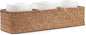 Seagrass Tank Basket for Toilet Paper 3 Sections Woven Storage Basket with Large Compartment Natural (16.5inch x 5.5inch x 3.5inch)