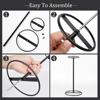 SEKSON Cowboy Hat Stand, Tabletop Hat Display Rack, Metal Iron Hat Holder Stand for Caps, Wigs, Helmets (8 Pack)