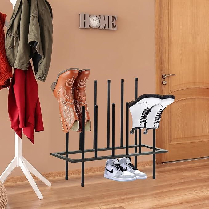 Boot Rack Shoe Cabinet Metal Shoe Rack for Closet Shoe Organizer for Closet for 6 Pairs Free Standing Shoe Racks Shoe Cabinet Storage for Entryway Bedroom, Patio Outdoor, Hallway large Boot Tray