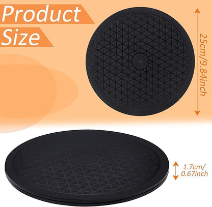 10 inch Turntable Rotating Caster Spinner Non Skid Lazy Susan Heavy Duty 360˚ Rotating Swivel Stand for Model Base/Potted Plants/TV/Monitors/Craft Paintings (1 PCS)