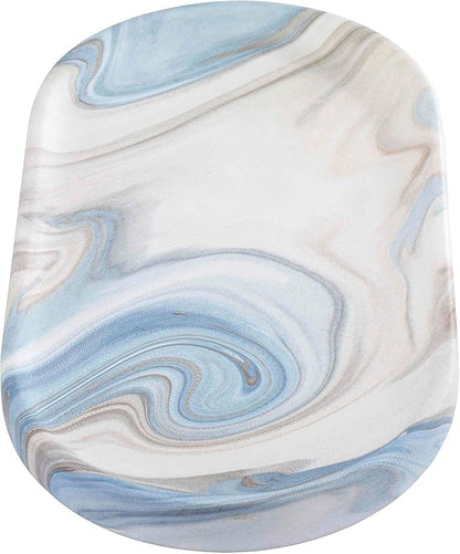 Avanti Linens - Vanity Tray, Resin Countertop Accessories, Guest Bathroom Essentials (Waves Collection, Blue)