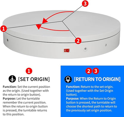 Programmable Motorized Electric Turntable Rotating Display Stand Rotating Platform Spinning Platform Secondary Development Motorized Electric Lazy Susan for 3D Scaner or Display with USB/Bluetooth