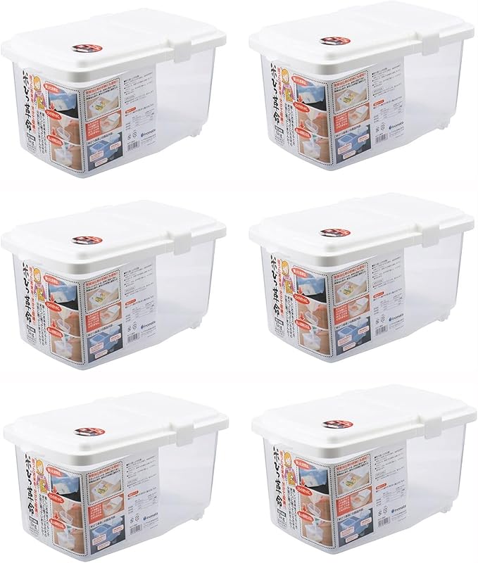 JapanBargain, Japanese Rice and Pet Food Storage Container, Ideal for Dry Food, Dog Food, and Cat Food, 11 lbs, 6-Pack