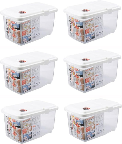 JapanBargain, Japanese Rice and Pet Food Storage Container, Ideal for Dry Food, Dog Food, and Cat Food, 11 lbs, 6-Pack