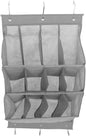 CALLARON Foldable over Door Shoe Organizer 12-grid Hanging Storage Rack Breathable Mesh Shoe Holder for Sneakers Boots Slippers Closet Door Storage