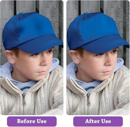 NUOBESTY 25Pcs Hat Shaper Insert for Kids Baseball Caps, Plastic Half Circle Hat Support Inner Holder, 54cm Small Size Crown Stiffener, Anti-Deformation Cap Liner for Storage & Travel