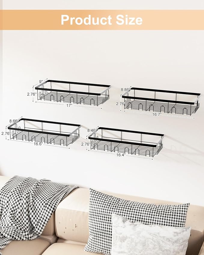 4 Pack Hat Rack for Wall Holds 112 Caps Hat Organizer for Wall Mounted Hat Holder on Wall Hat Organizer for Baseball Caps Hat Storage for Baseball Hats Closet Bedroom Kitchen Bathroom Black