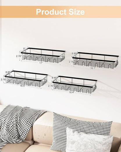 4 Pack Hat Rack for Wall Holds 112 Caps Hat Organizer for Wall Mounted Hat Holder on Wall Hat Organizer for Baseball Caps Hat Storage for Baseball Hats Closet Bedroom Kitchen Bathroom Black