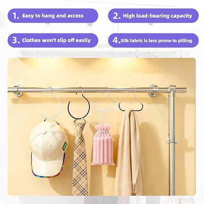 20 Pcs Scarf Ring Hangers (Black and white) Anti-Slip Wardrobe Storage Accessories for Ties Hat Hooks Scarves Belts Tank Tops