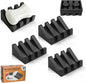 Soap Dish Holder for Shower with Suction Cup, Silicone Soap Holder & Saver Self-Draining Bar Soap Dish Keeps Soap Dry for Bathroom, Kitchen, Bathtub, Extends Soap Life (Black-4Pack)