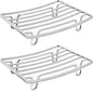 Bar Soap Dish Holder for Shower Bathroom Stainless Steel Rust Proof Self Draining, Chrome-2 Pack