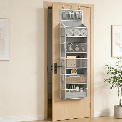 Extra Large Over the Door Shoe Rack and Storage Bag with Reinforced Hooks for Shoes Accessories Items Multiple Notebook